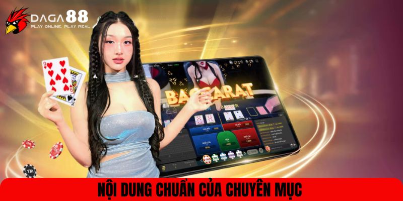 Nội dung chuẩn của chuyên mục
